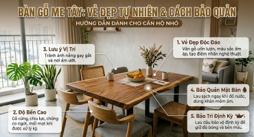 Chọn bàn gỗ cho căn hộ nhỏ
