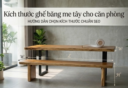Kích thước ghế băng dài thông dụng trên thị trường
