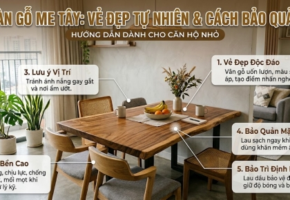 Chọn bàn gỗ cho căn hộ nhỏ