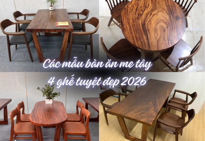 Các mẫu bàn ăn nhỏ 4 ghế tuyệt đẹp và giá rẻ.