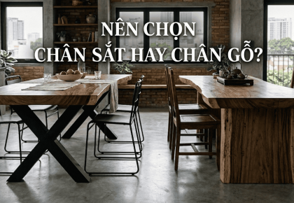 Nên Chọn Chân Gỗ Hay Chân Sắt Tĩnh Điện?