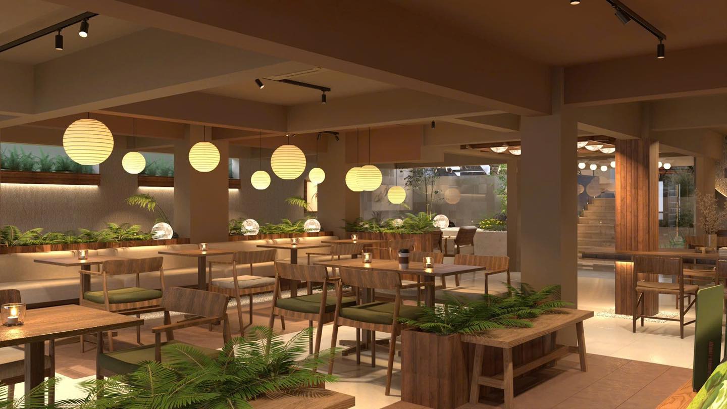 Bàn gỗ me tây cho quán cafe ngoài trời