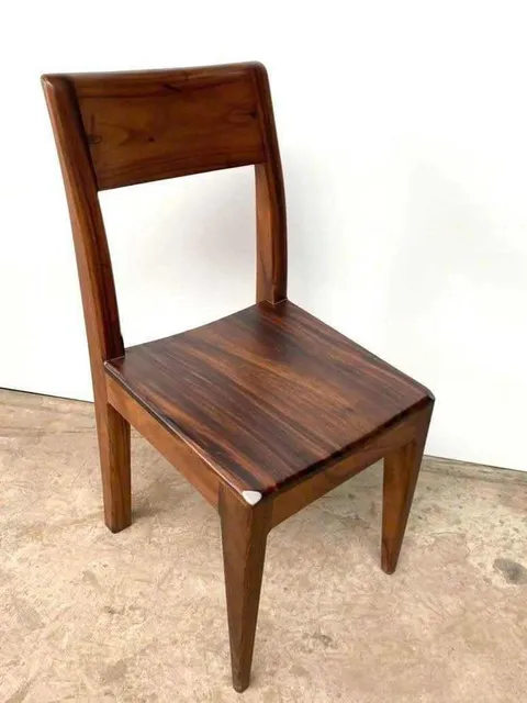 Ghế đai nhỏ gỗ me tây với vân gỗ đẹp