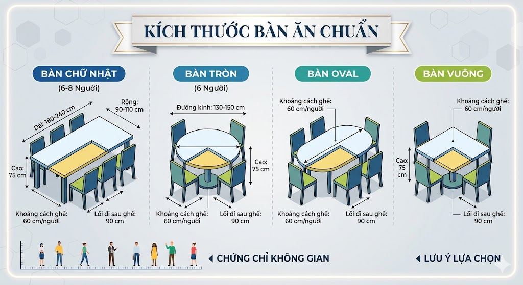 Phác thảo bố cục phòng ăn