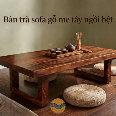 Bàn trà gỗ me tây ngồi bệt