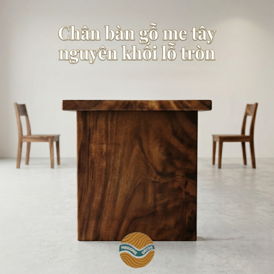 Chân gỗ me tây nguyên khối