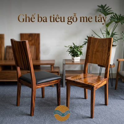 Ghế ba tiêu gỗ me tây