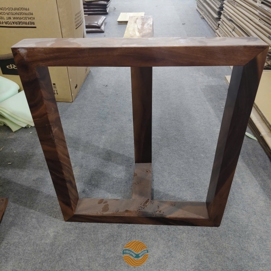 Chân bàn gỗ me tây chữ T