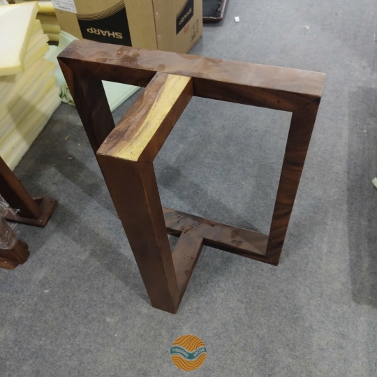 Chân bàn gỗ me tây chữ T