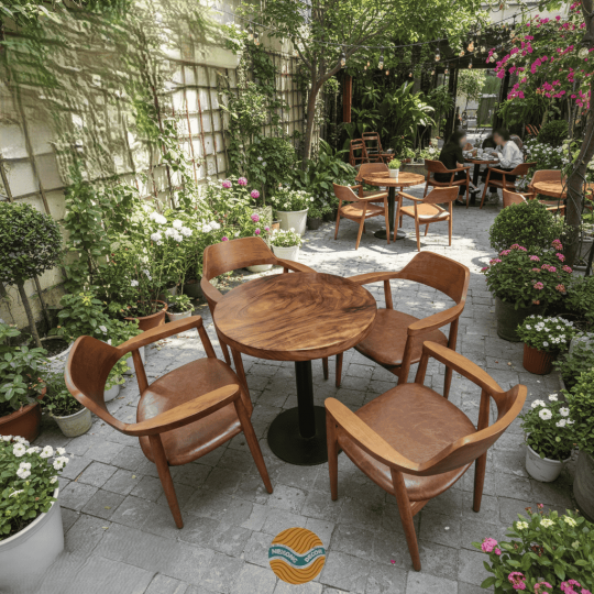 Bộ bàn cafe kèm ghế thoải mái