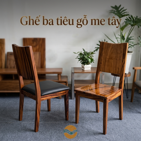 Ghế ba tiêu gỗ me tây