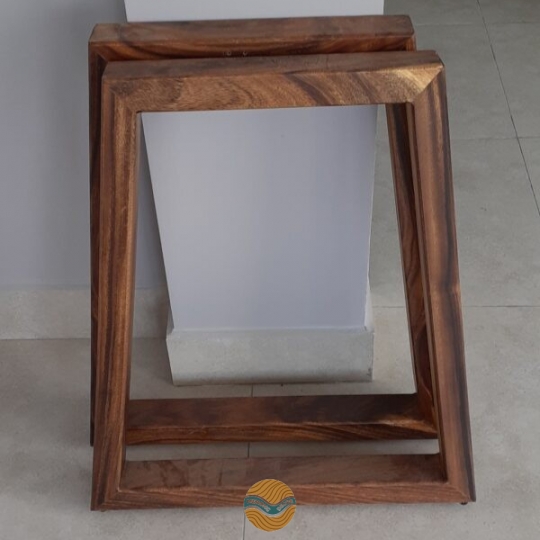 Chân bàn gỗ me tây hình thang 